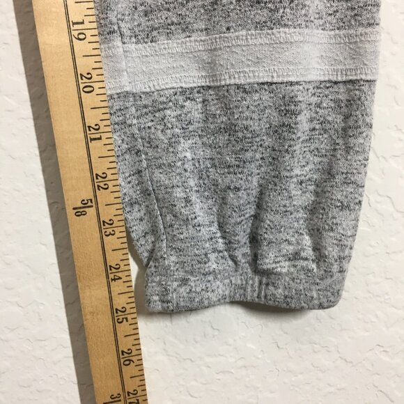 Volume Womens Small Jogger Made in USA Heather Gray 3 White Stripe Drawstring - Picture 9 of 12